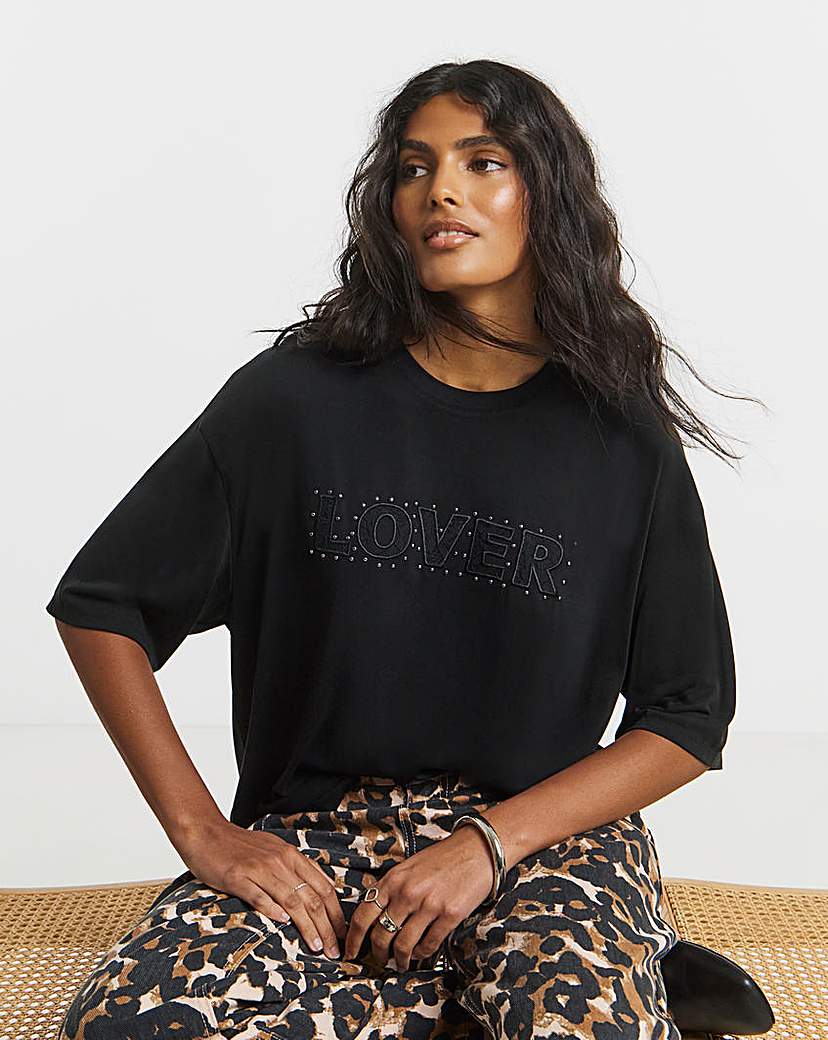 New In - Lover Studded Modal T-Shirt