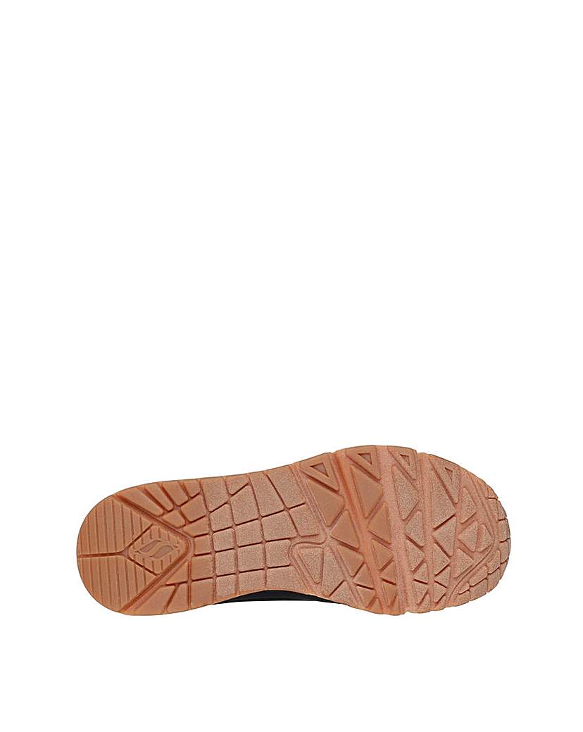 Skechers Uno Trainers With Leopard Back