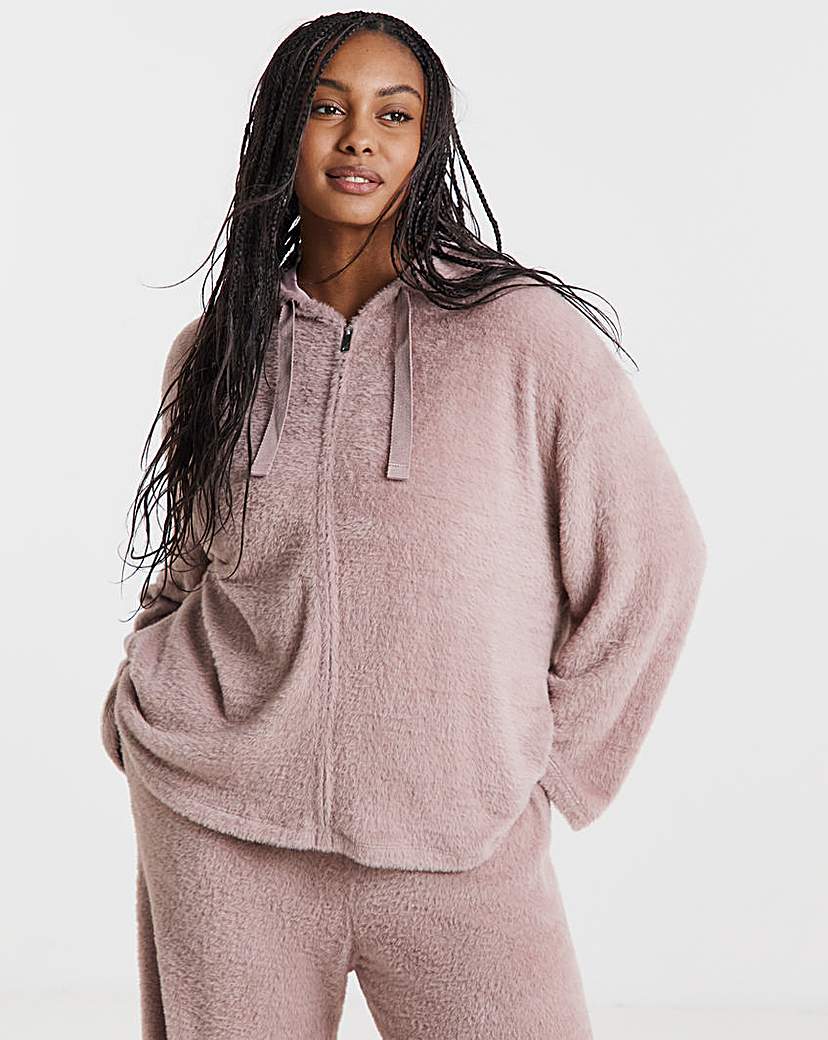 New In - Fluffy Hooded Zip Through