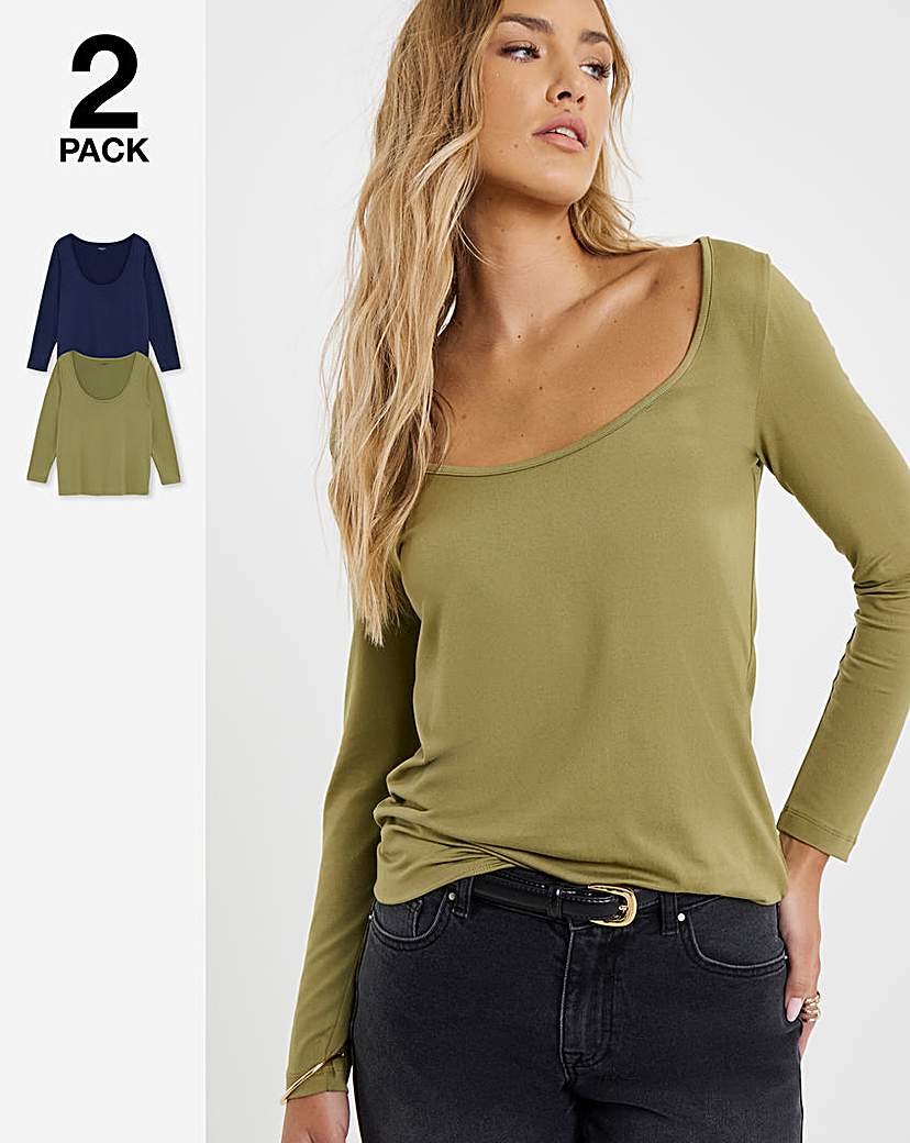 New In - 2 Pack Scoop Neck Tops