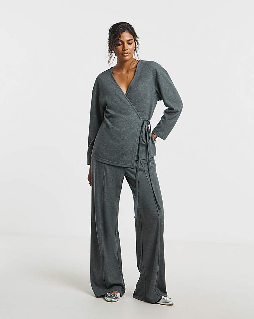 Ribbed Wide Leg Trousers