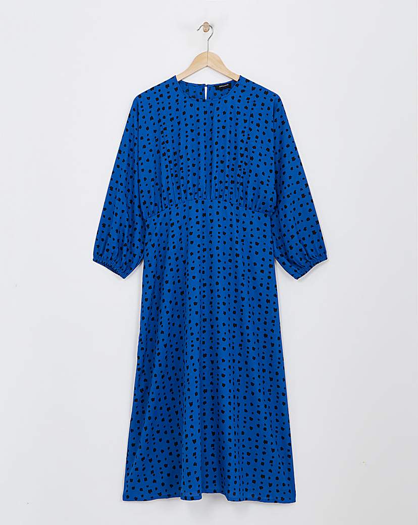 Balloon Sleeve Tea Dress