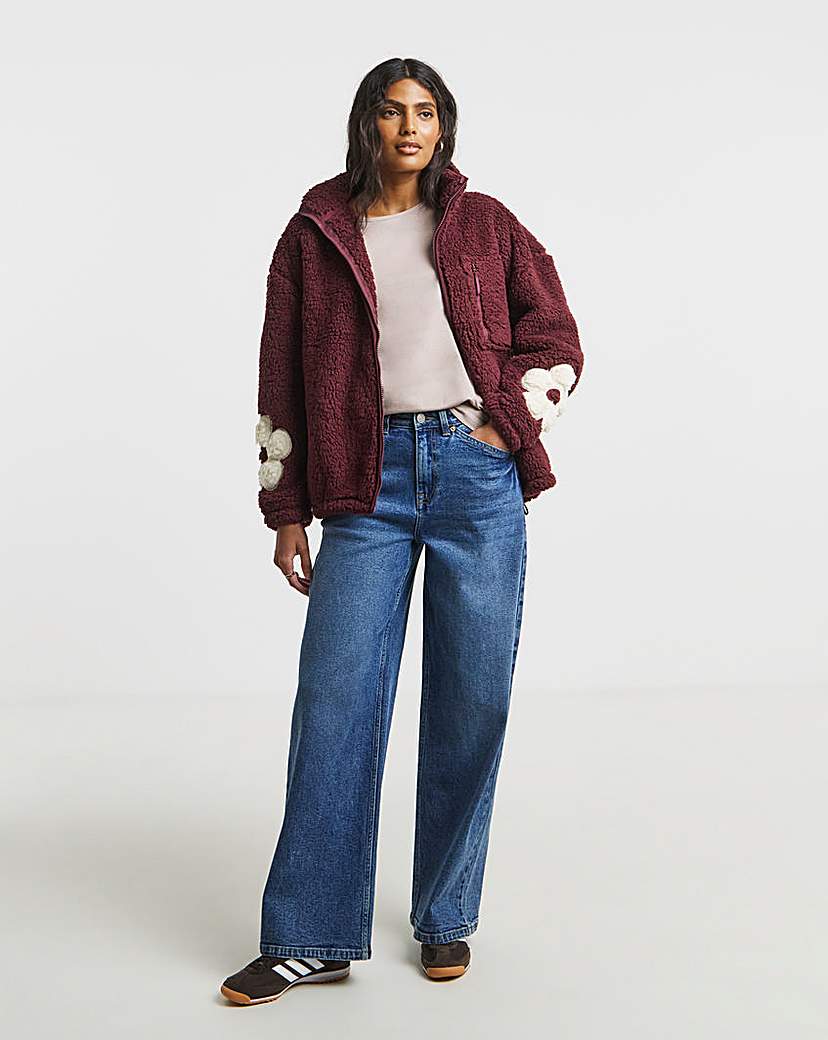 New In - Teddy with Flower Sleeve Detail