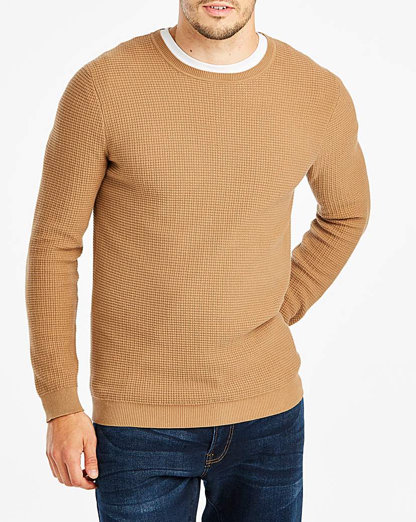Jasper Conran Basket Weave Crew Jumper