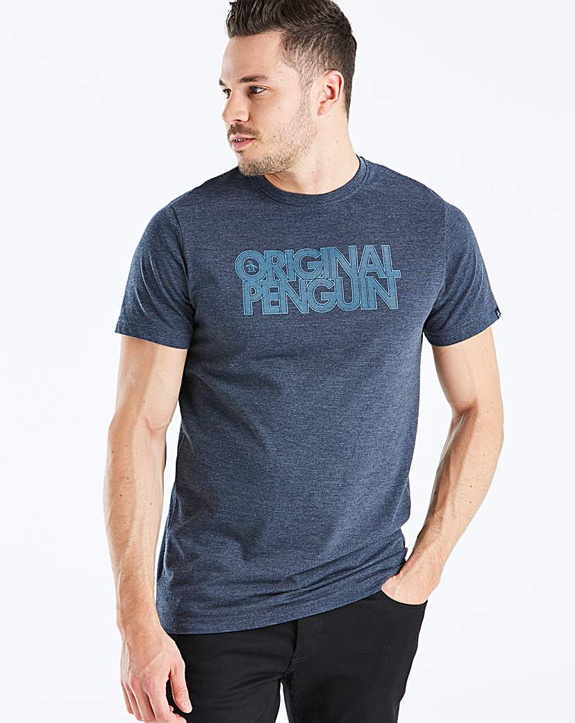 Image of Original Penguin Spliced Logo Tee Long