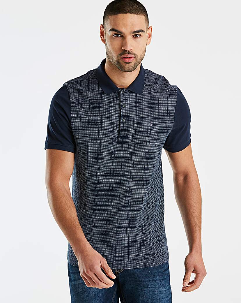 Image of Farah Jacquard Front Panel Polo