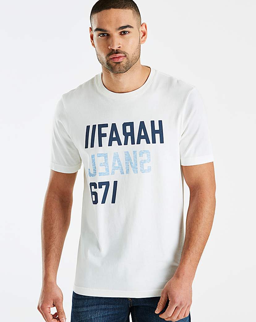 Image of Farah 671 Logo Print T-Shirt
