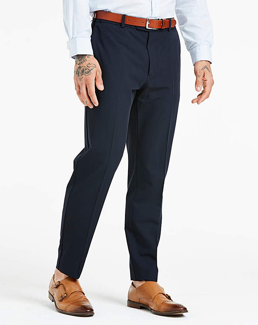 Image of Farah Navy Stretch Twill Trouser 29in