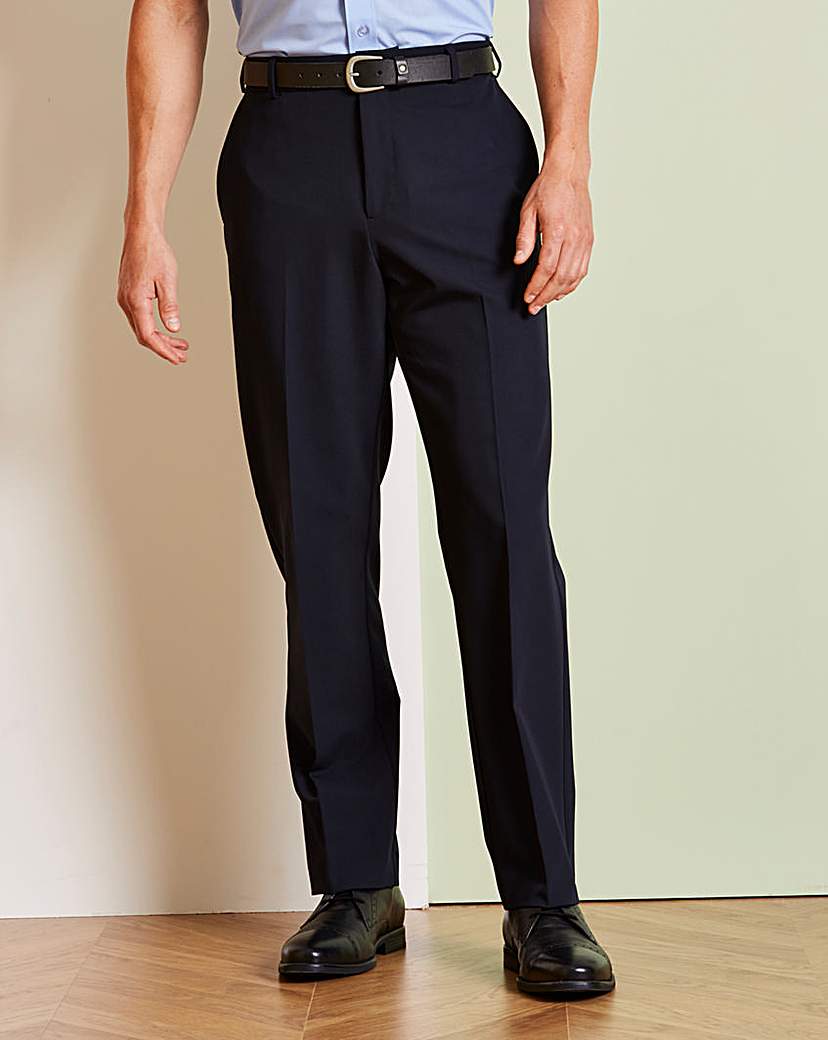 Image of Farah Navy Stretch Twill Trouser 31in