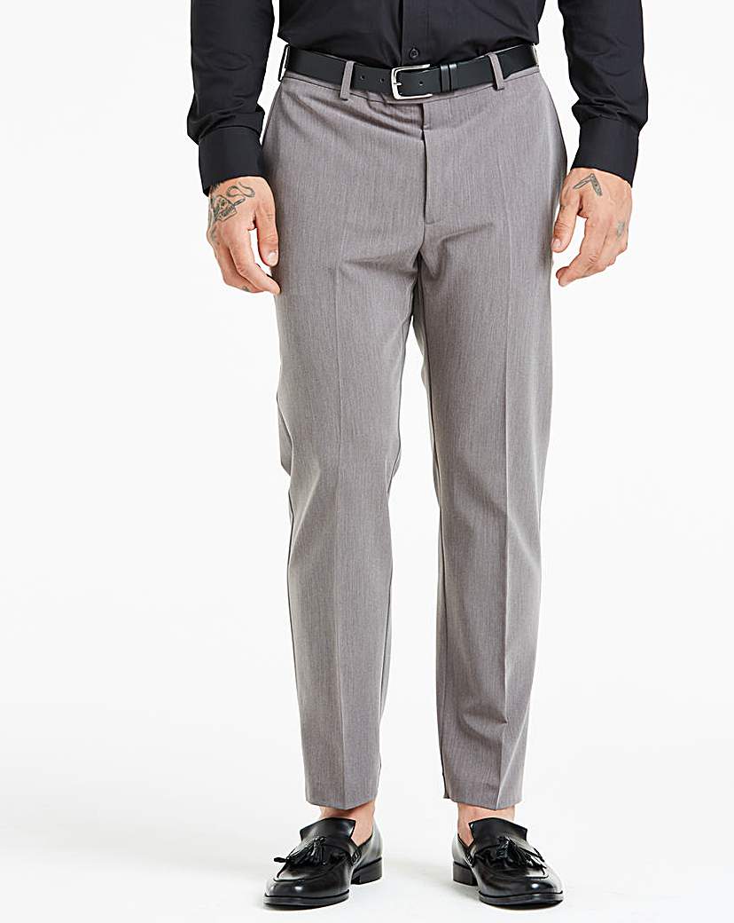 Image of Farah Grey Stretch Twill Trousers 31in