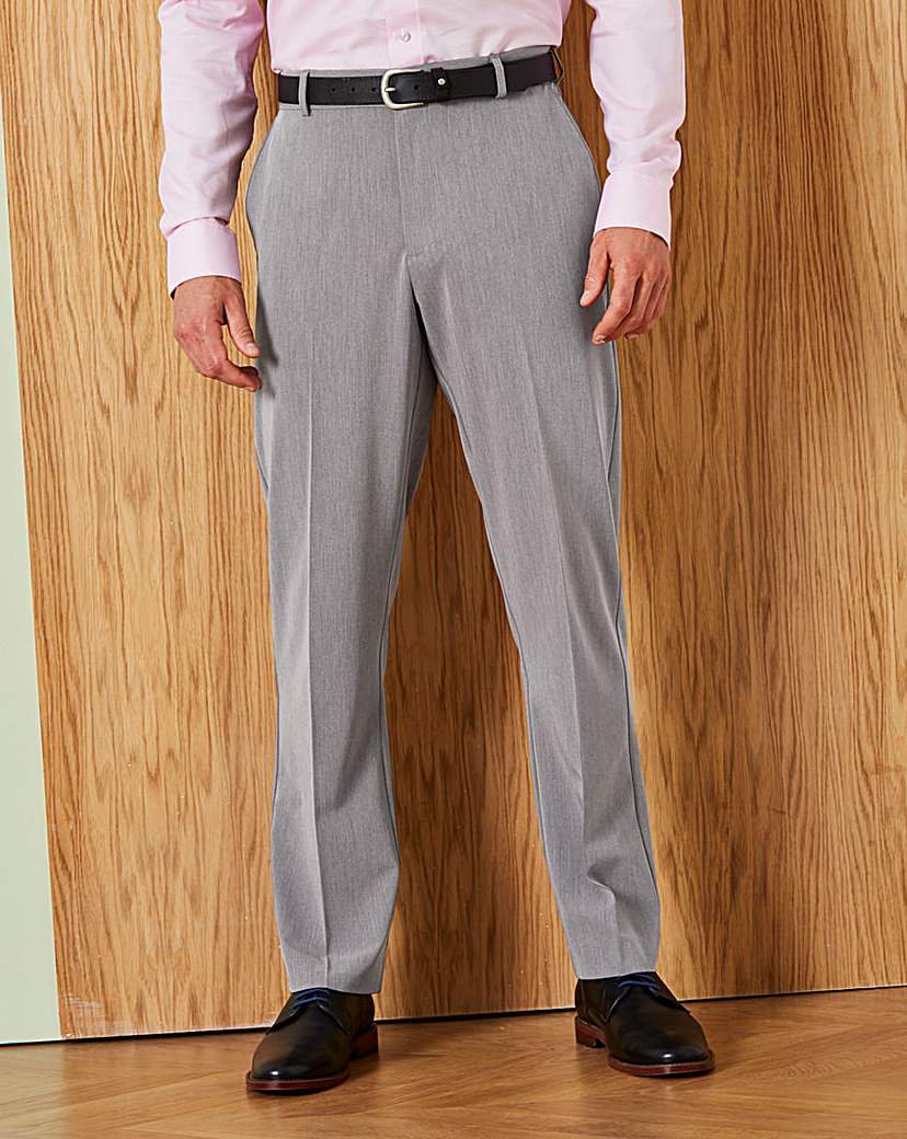 Image of Farah Grey Stretch Twill Trousers 29in