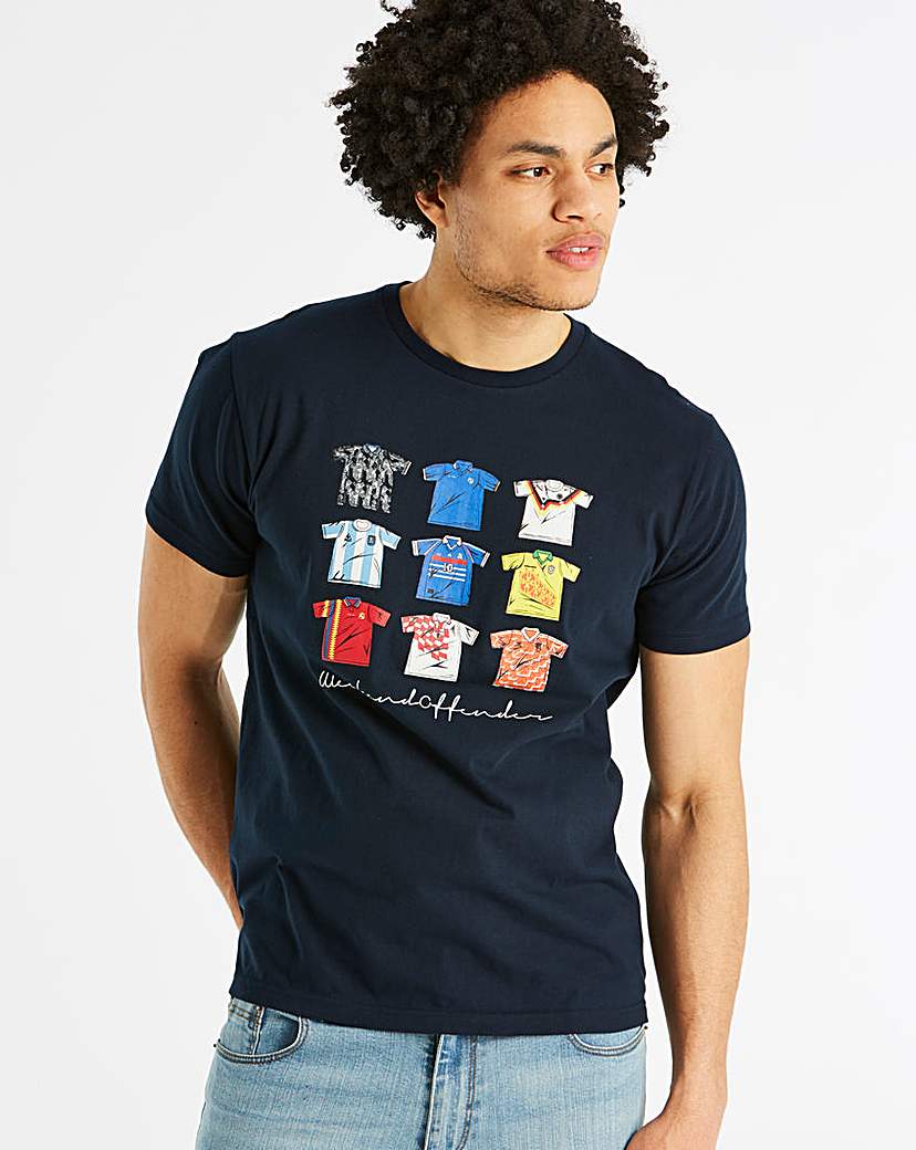 Image of Weekend Offender Navy Football T-Shirt R