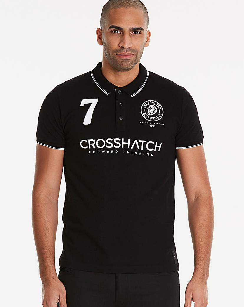 Image of Crosshatch Black Lazaros Polo R