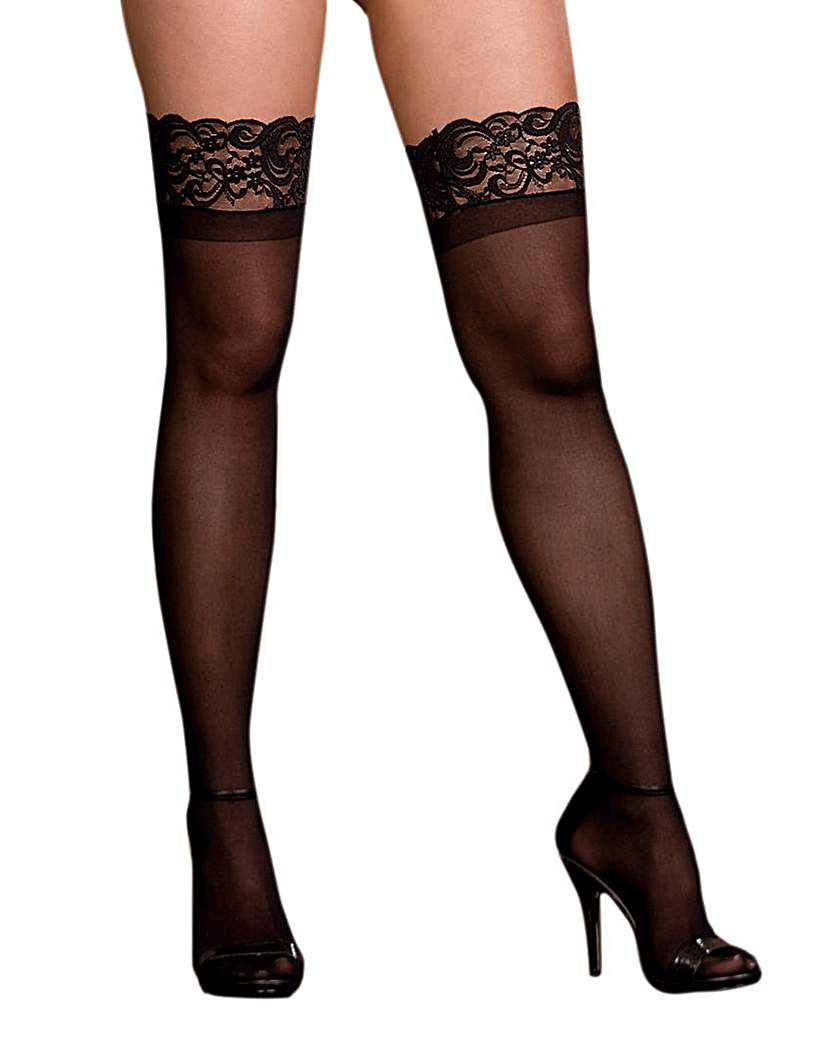 Image of Dreamgirl Sheer Lace Stockings