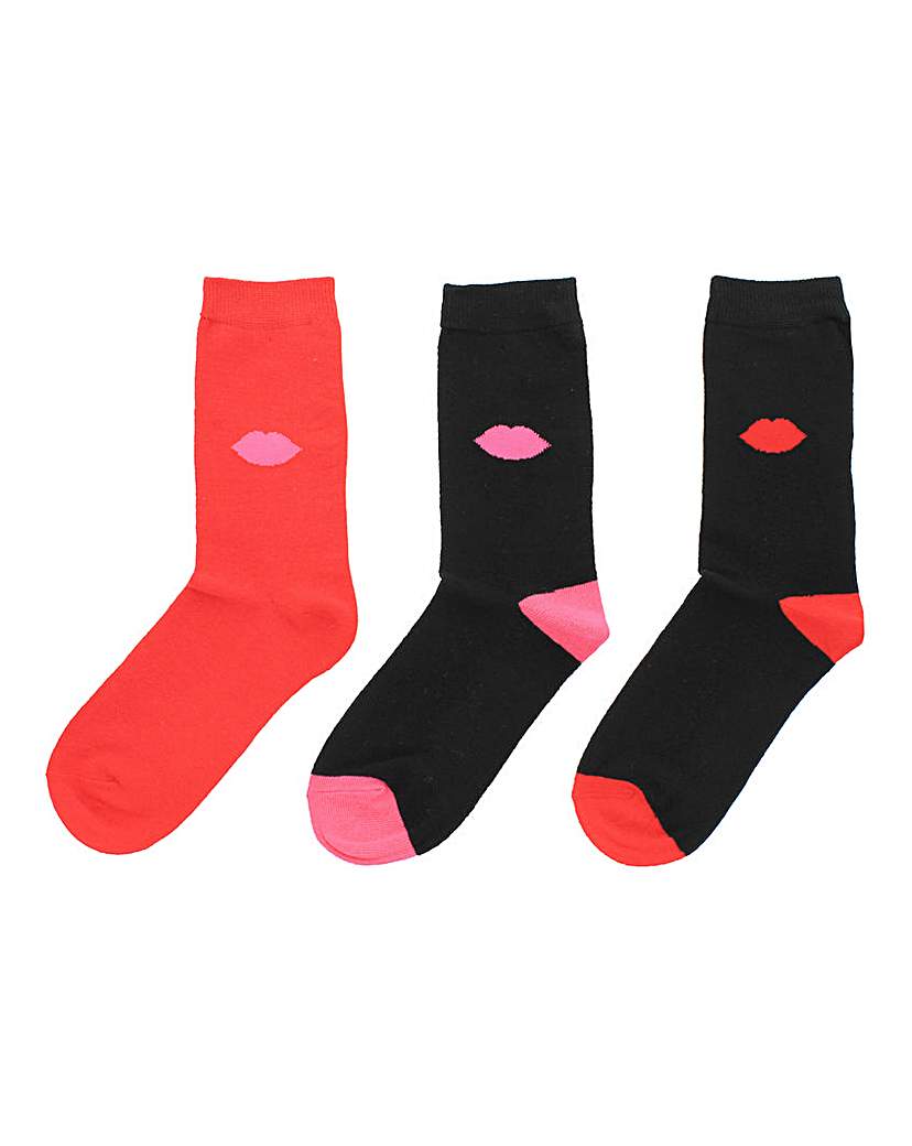 Image of LuLu Guinness 3 Pack Classic Socks