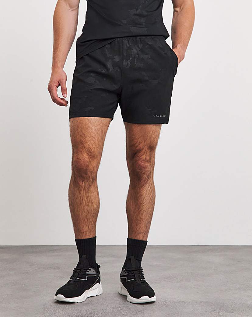 Gym King Debossed Camo Shorts