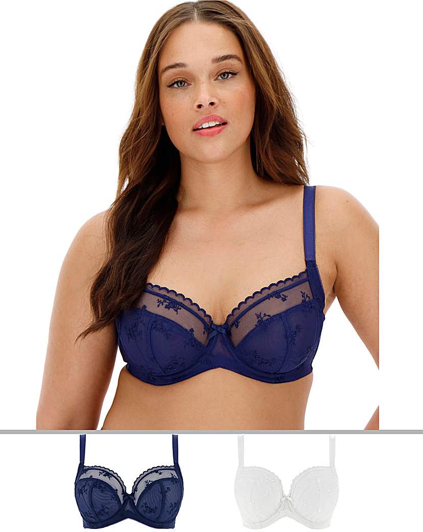 Image of Dorina Curves 2Pack Zara Blue/Ivory Bras