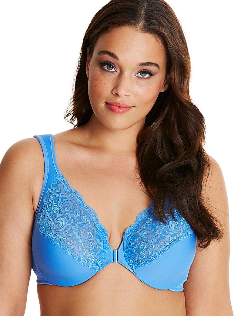 Image of Glamorise Elegance F/F Plunge Blue Bra