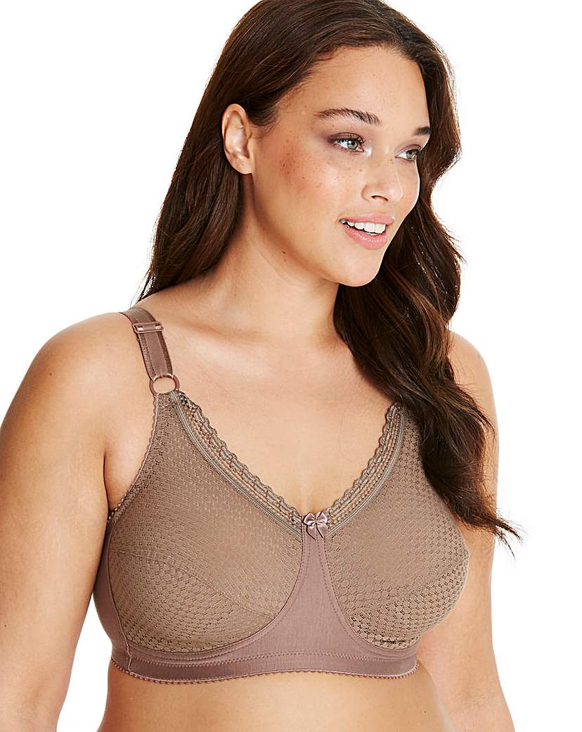 Image of Miss Mary Cotton Dots Brown Bra