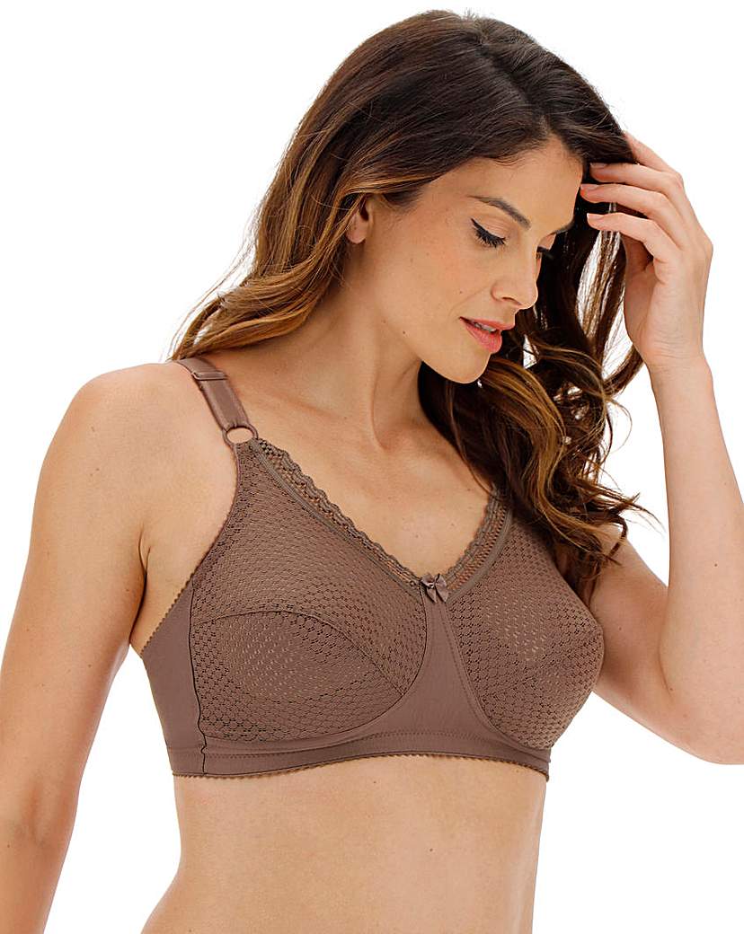 Image of Miss Mary Cotton Dots Brown Bra