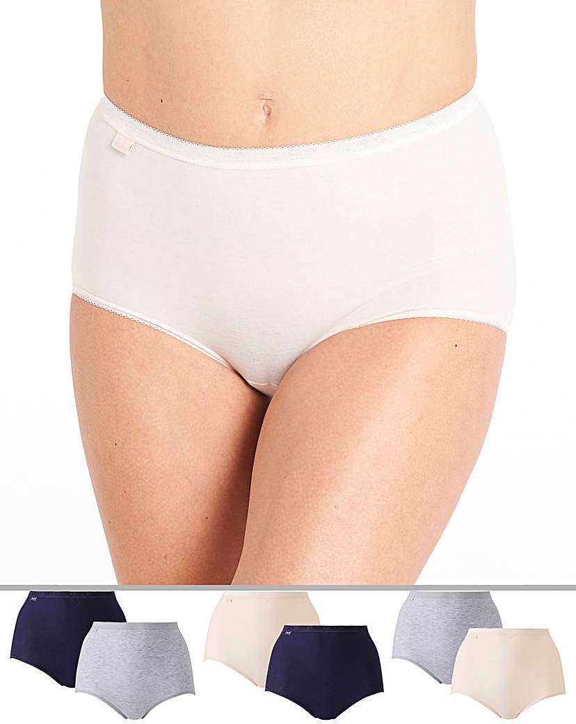 Image of Sloggi 6Pack Maxi Briefs Peach Combi