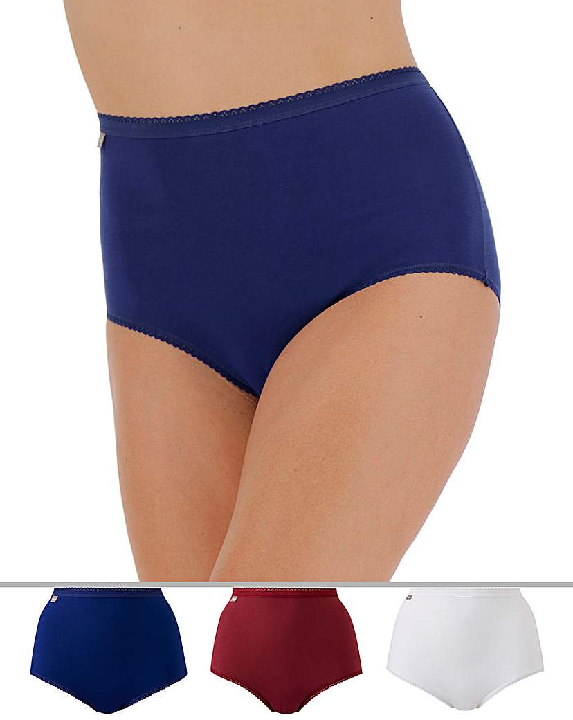 Image of Playtex 3Pack Maxi Briefs Red/Wht/Blue