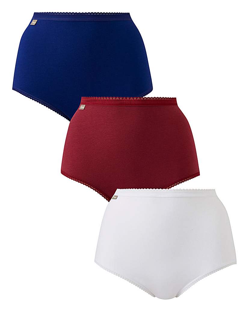 Image of Playtex 3Pack Maxi Briefs, Red/Wht/Blue