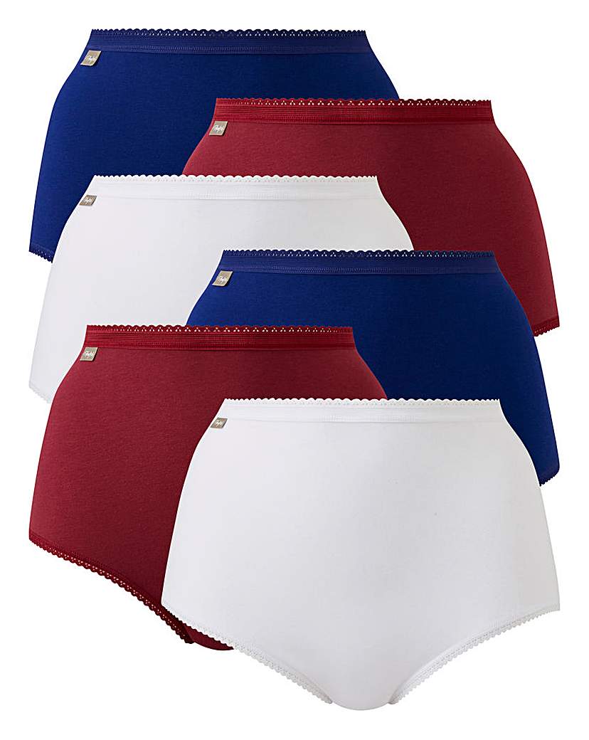 Image of Playtex 6Pack Maxi Briefs, Red/Wht/Blue