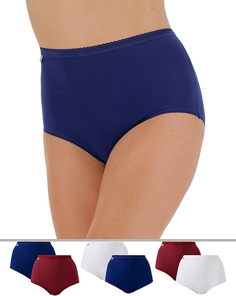 Image of Playtex 6Pack Maxi Briefs Red/Wht/Blue