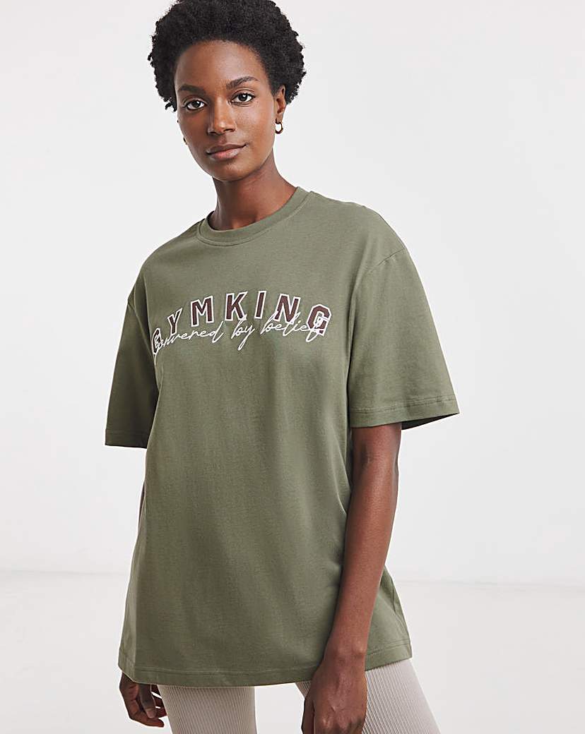 New In - Gym King Powered By Belief T-Shirt