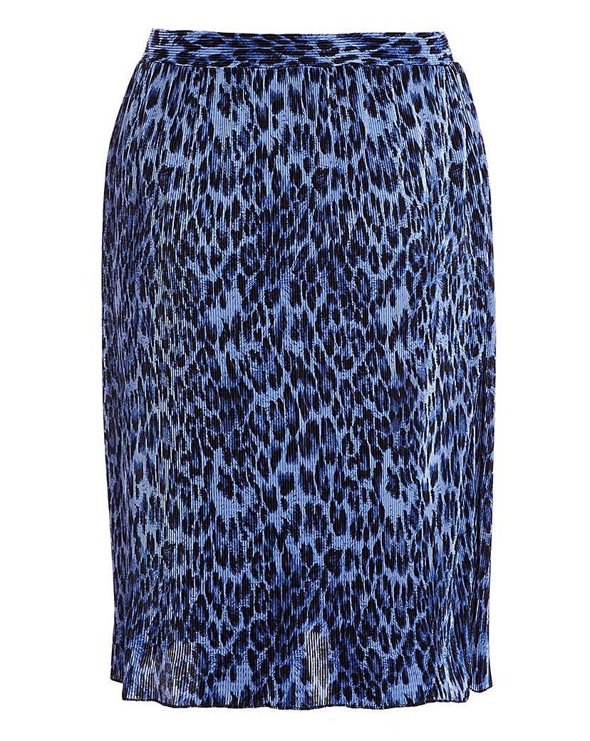 Quiz Curve Leopard Printed Pleat Skirt