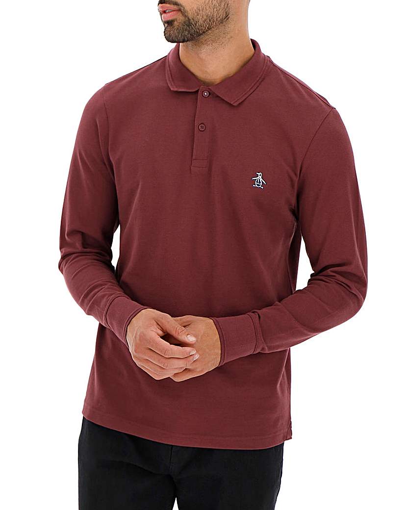 Image of Original Penguin Raised Rib Polo Long