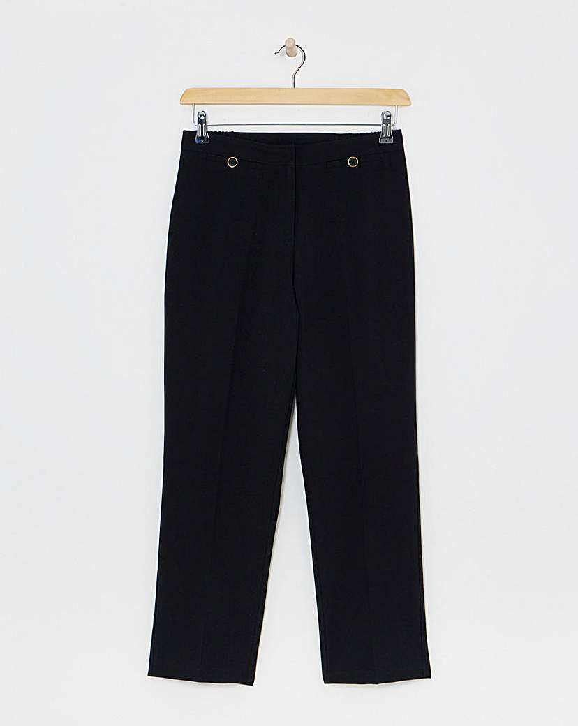 Slimma Classic Leg Trouser Short Black - Julipa - Size: 30