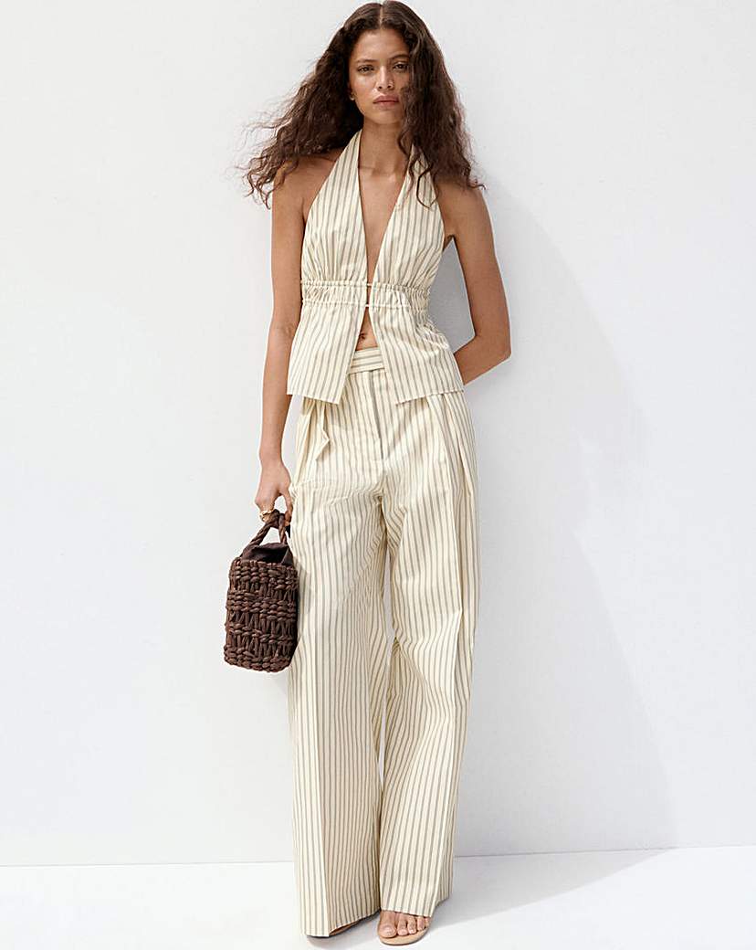 Mango Beige Trousers Tatin - Size 10