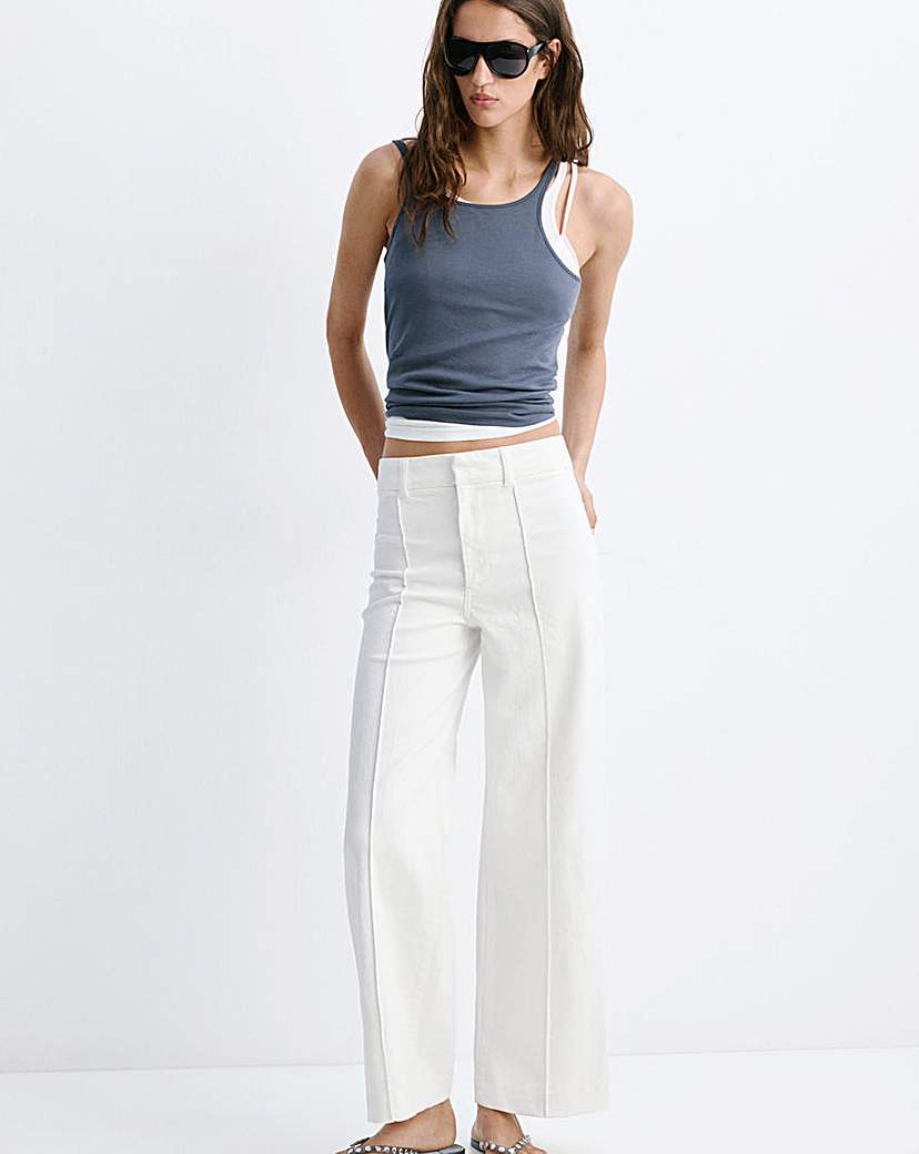 Mango High-Waisted Wide Leg Jeans