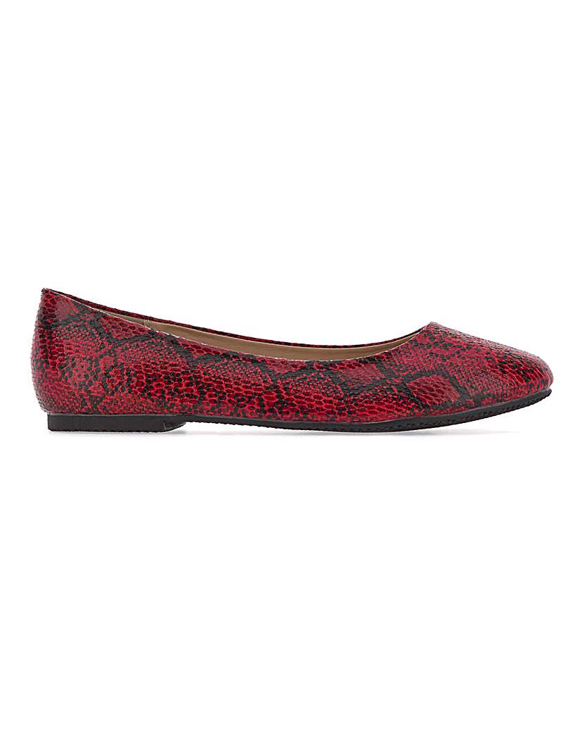 Snake Print Ballerina Shoes E Fit