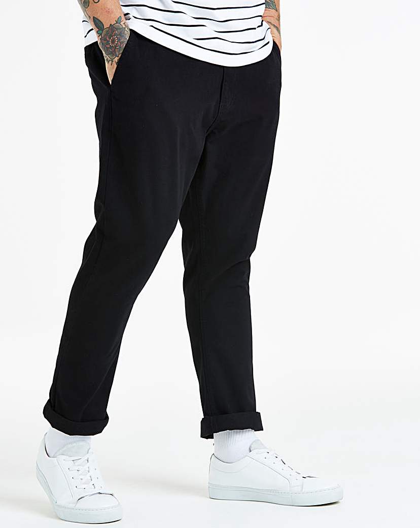 Image of Black Wide Fit Chinos