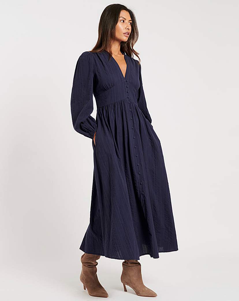 Nobody's Child Navy Midi Dress