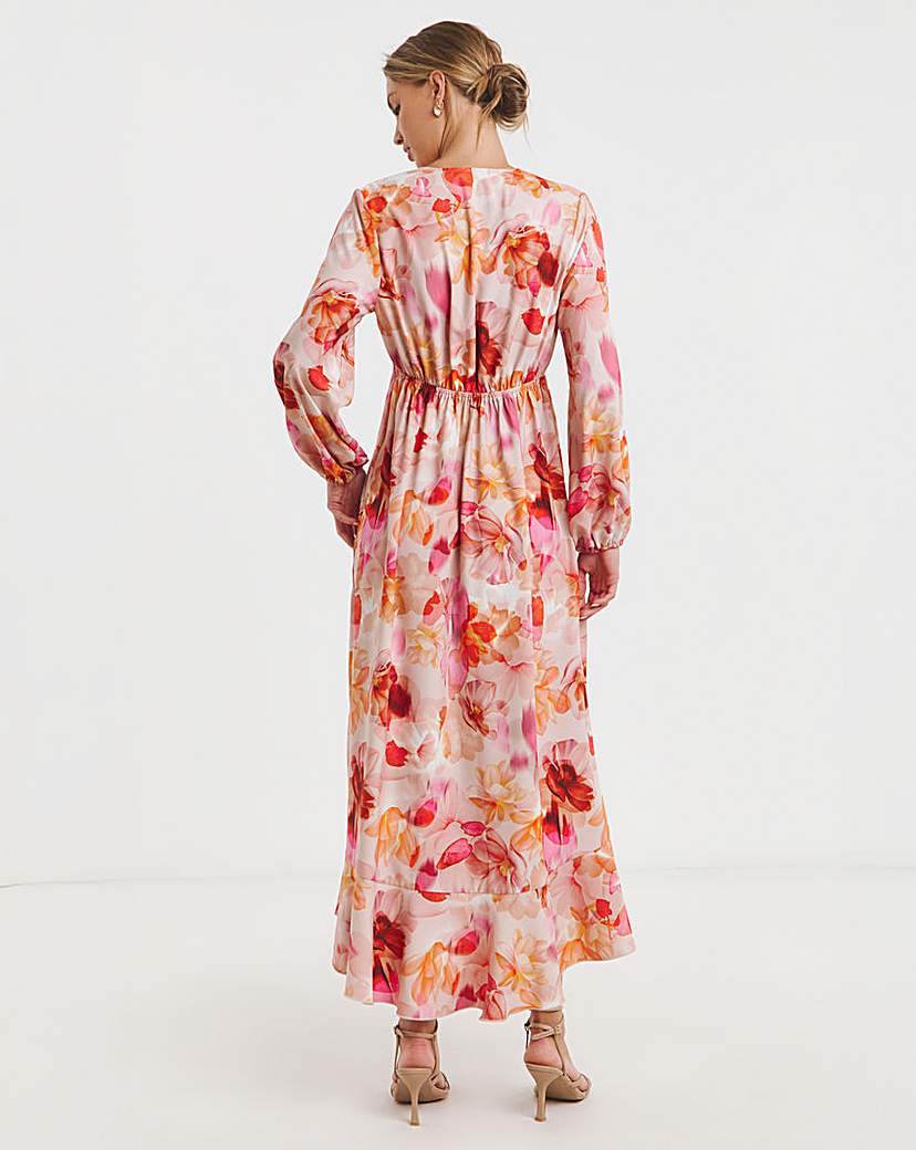 Flounce London Wrap Midaxi Dress