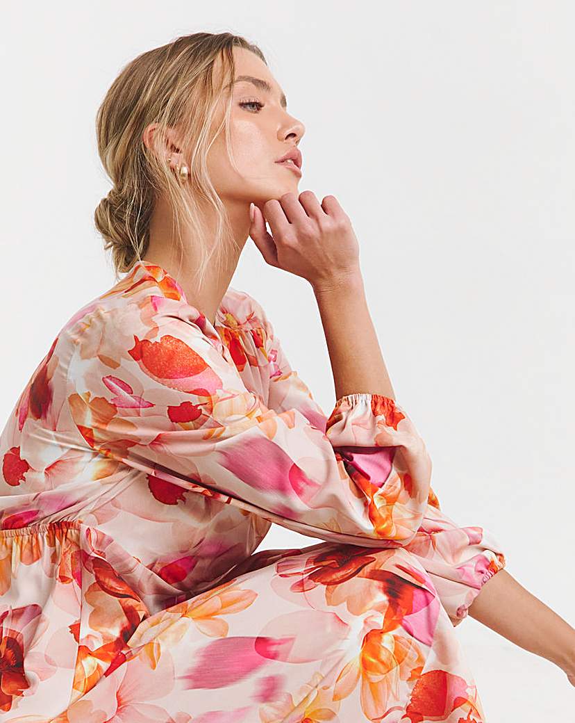 Flounce London Wrap Midaxi Dress