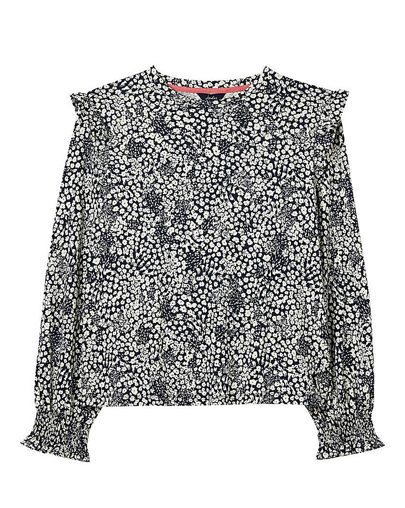 Joules Jersey Blouse With Frill Detail