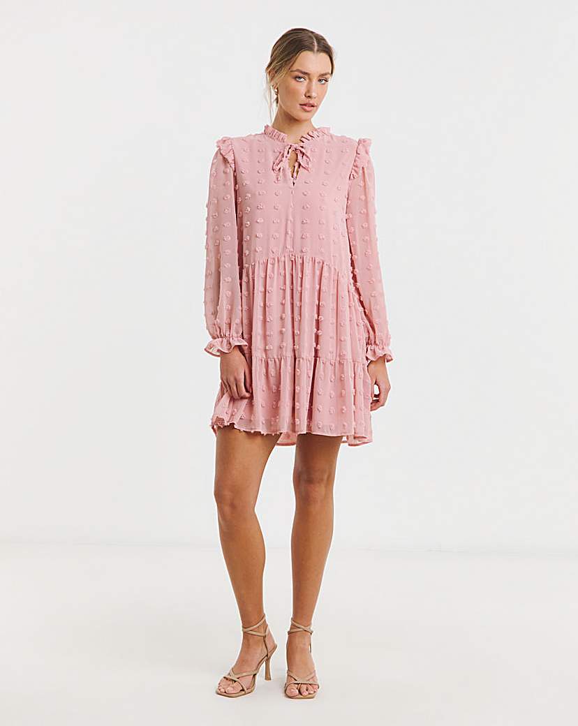 Flounce London Spot Mini Dress
