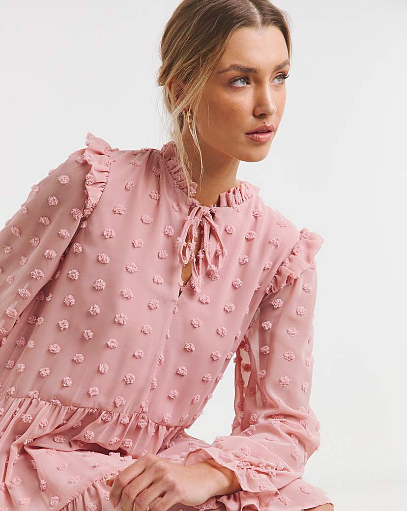 Flounce London Spot Mini Dress