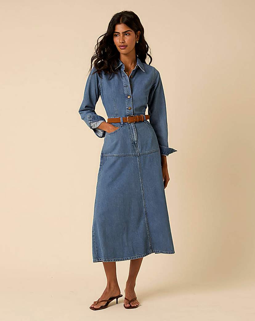 New In - Nobody's Child Lee Denim Midi Dress