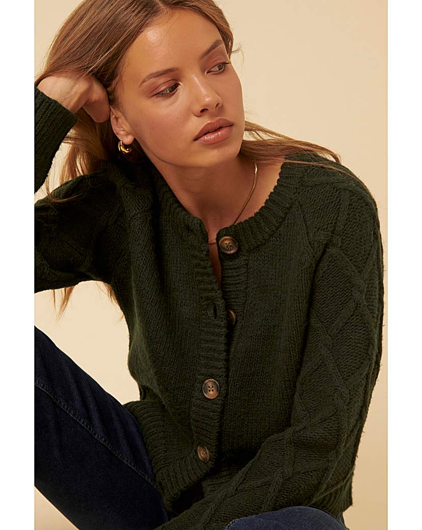 New In - Nobody's Child Cable Detail Cardigan