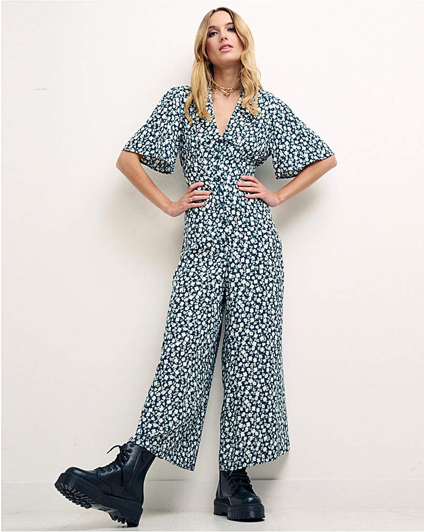 Nobody's Child Daisy Jumpsuit - Green