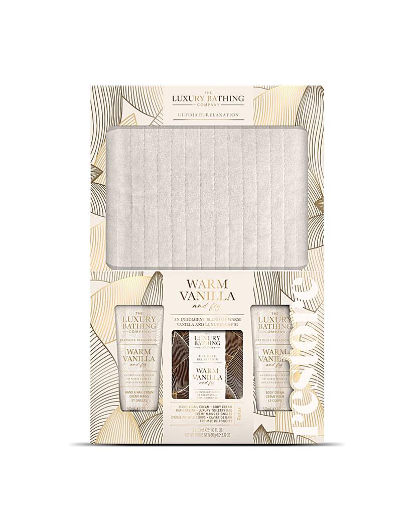 New In - Luxury Bathing Velvet Pouch Vanilla& Fig