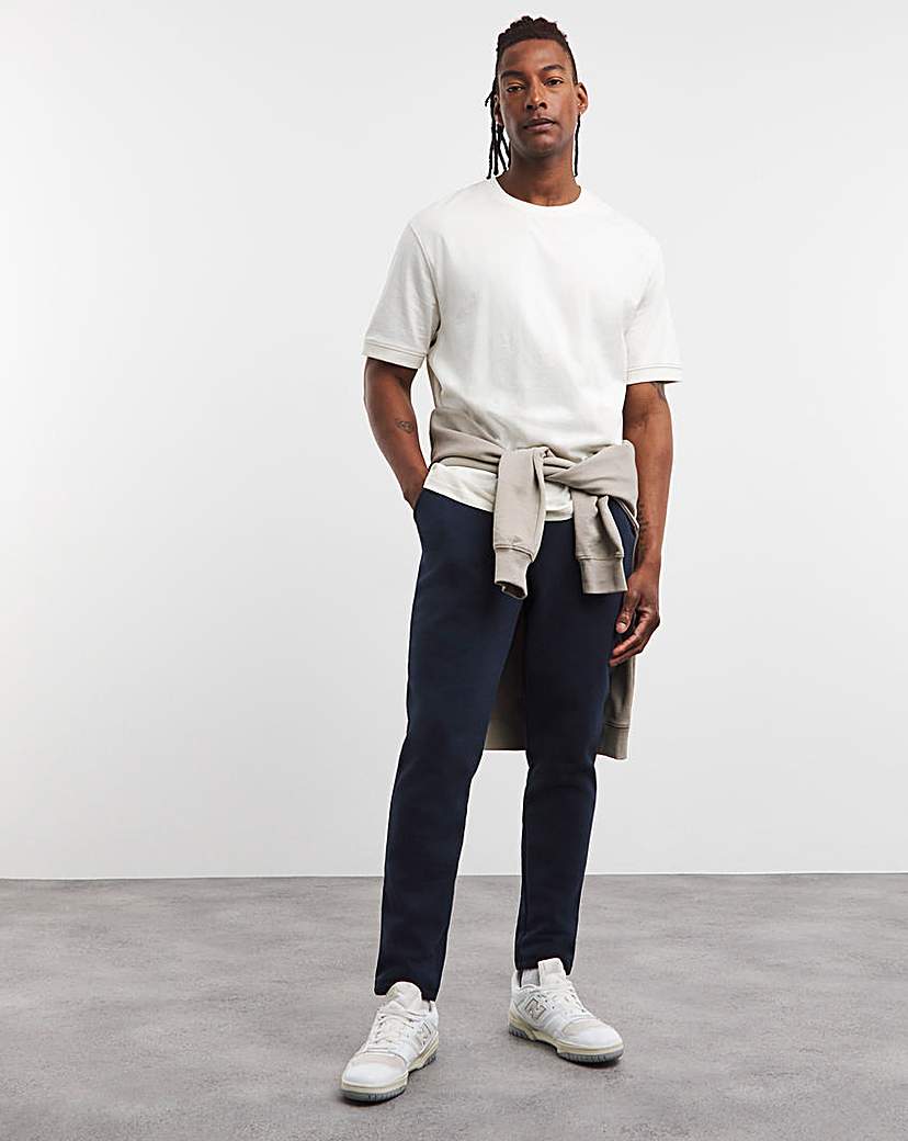 Navy Open Hem Jogger