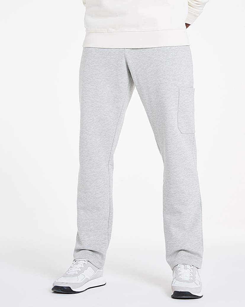 Grey Marl Open Hem Cargo Jogger