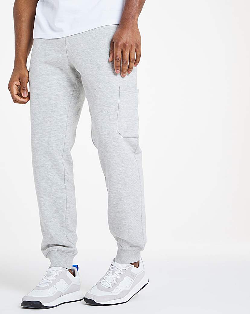 Grey Marl Cuffed Cargo Jogger